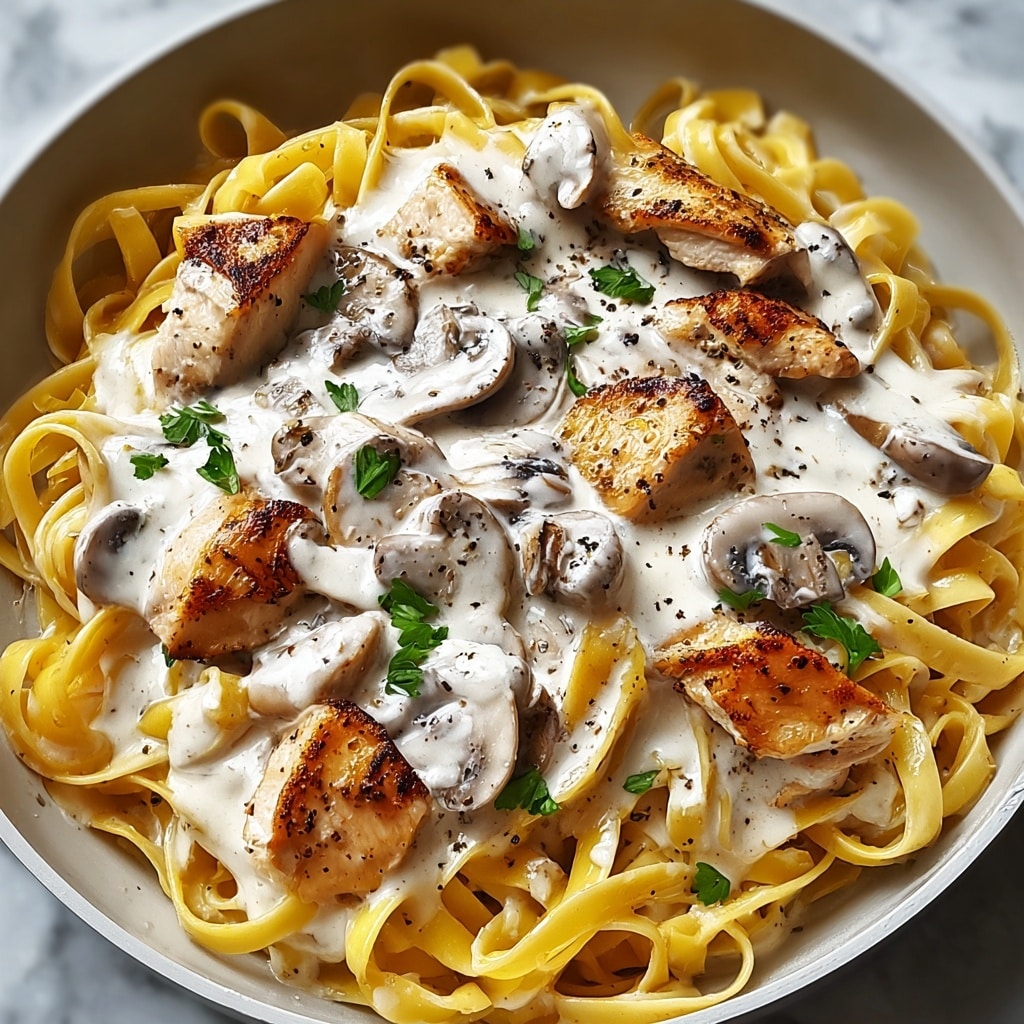 Creamy Chicken and Mushroom Pasta Recipe - Recipe Image