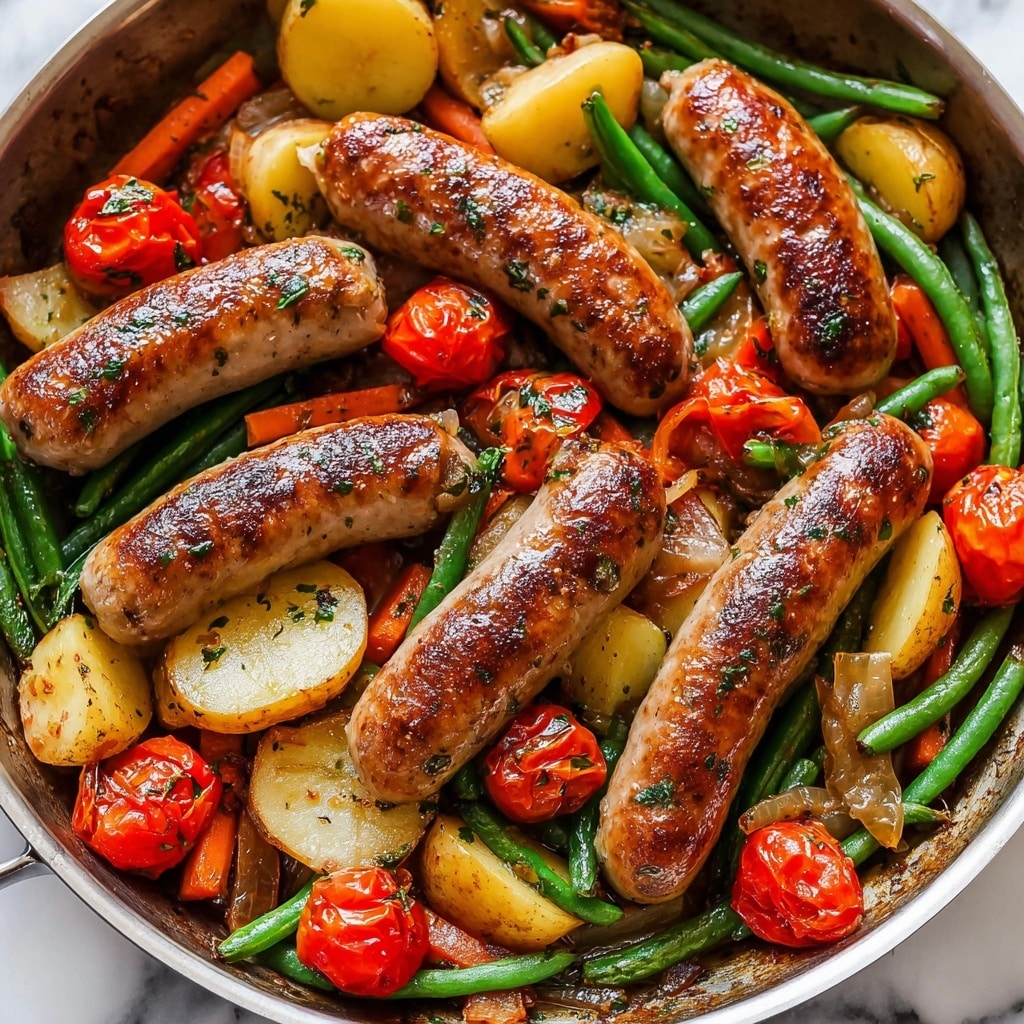 One-Pan Sausage and Vegetables Recipe - Recipe Image