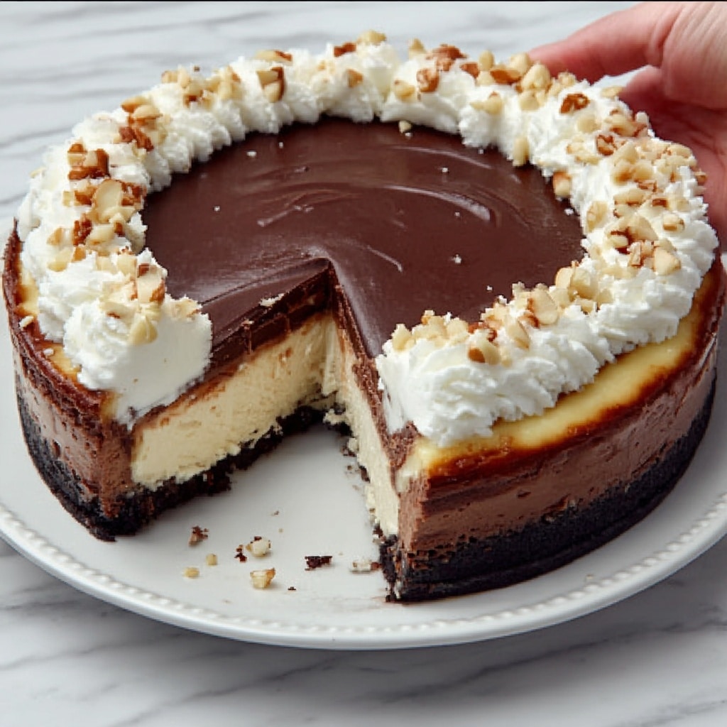 Hot Fudge Sundae Brownie Cheesecake Recipe - Recipe Image