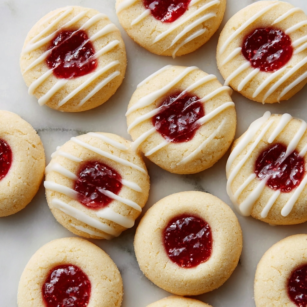 Raspberry Almond Shortbread Thumbprint Cookies Recipe - Recipe Image
