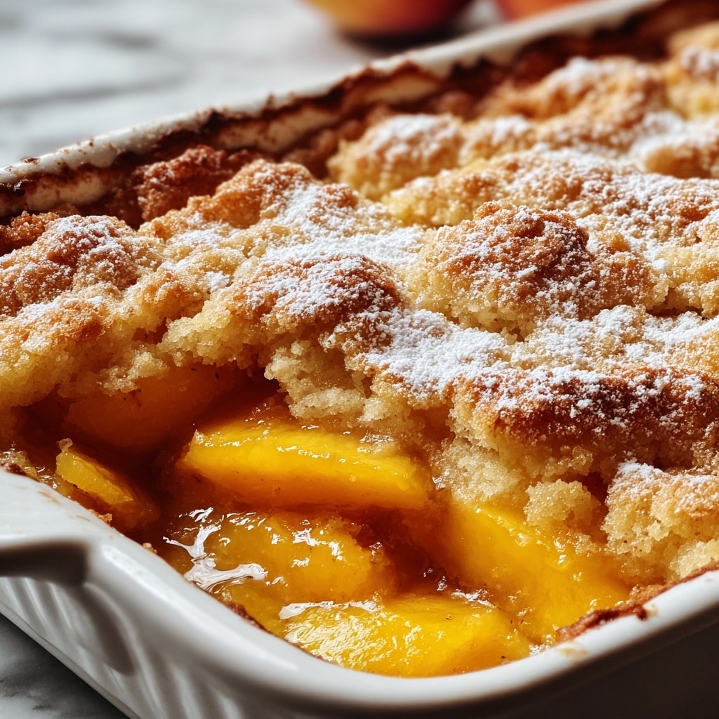 Homemade Old Time Oven Peach Cobbler Recipe - Recipe Image