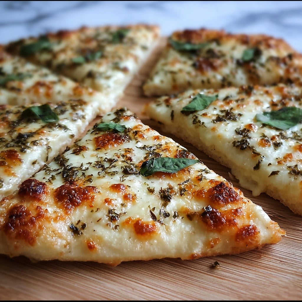Cheesy Basil & Garlic Pizza Recipe