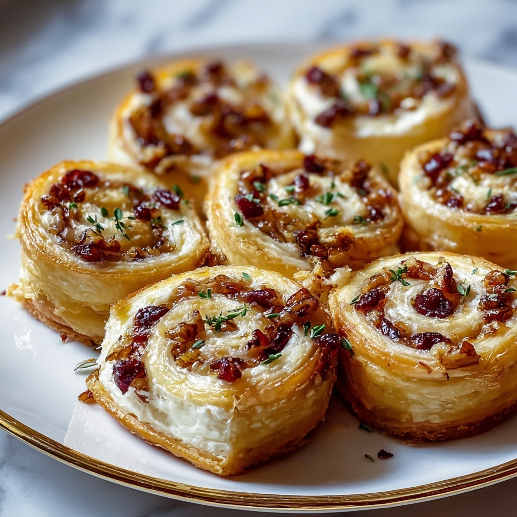 Cranberry Feta Pinwheels with Cream Cheese Recipe - Recipe Image
