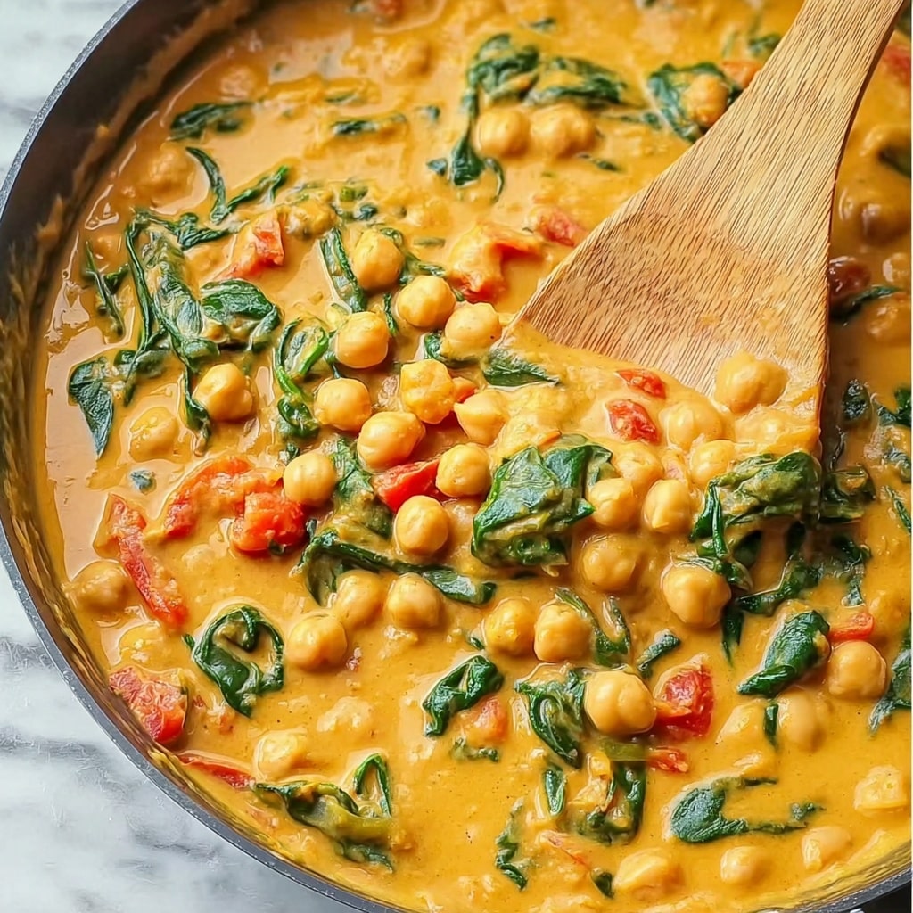 Creamy Sun-Dried Tomato Chickpeas Recipe - Recipe Image