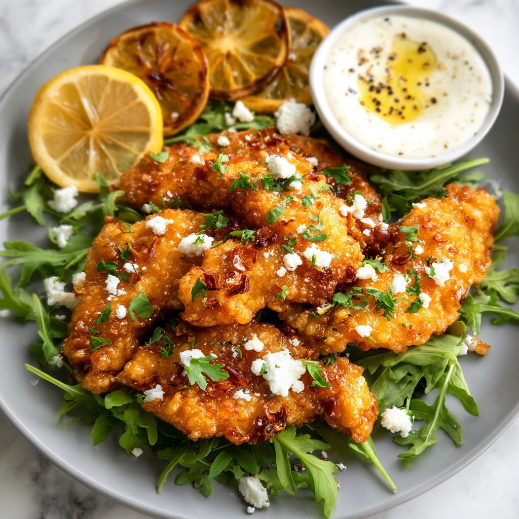 Crispy Hot Honey Feta Chicken Recipe - Recipe Image