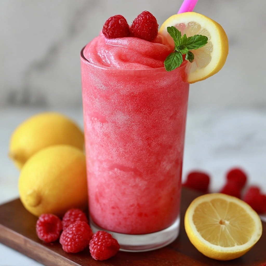 Raspberry Lemonade Slushie: Refreshing Summer Drink Recipe - Recipe Image