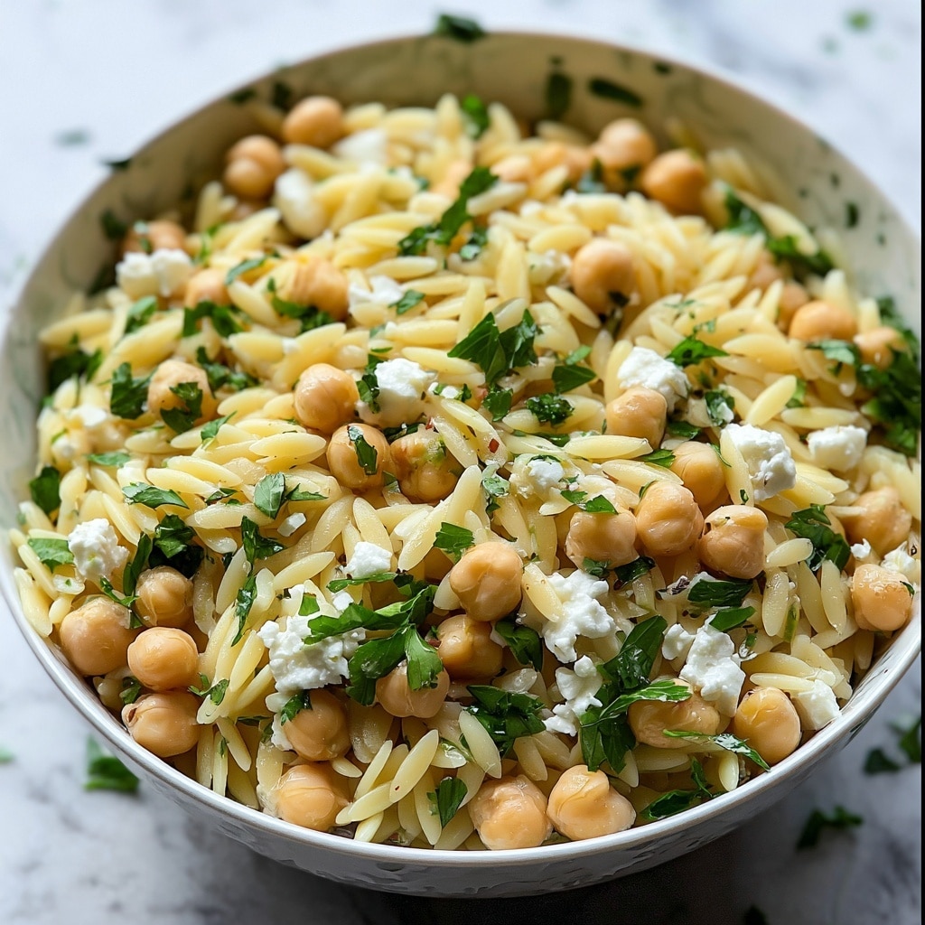 Zesty Orzo Pasta with Creamy Ricotta and Chickpeas Recipe - Recipe Image
