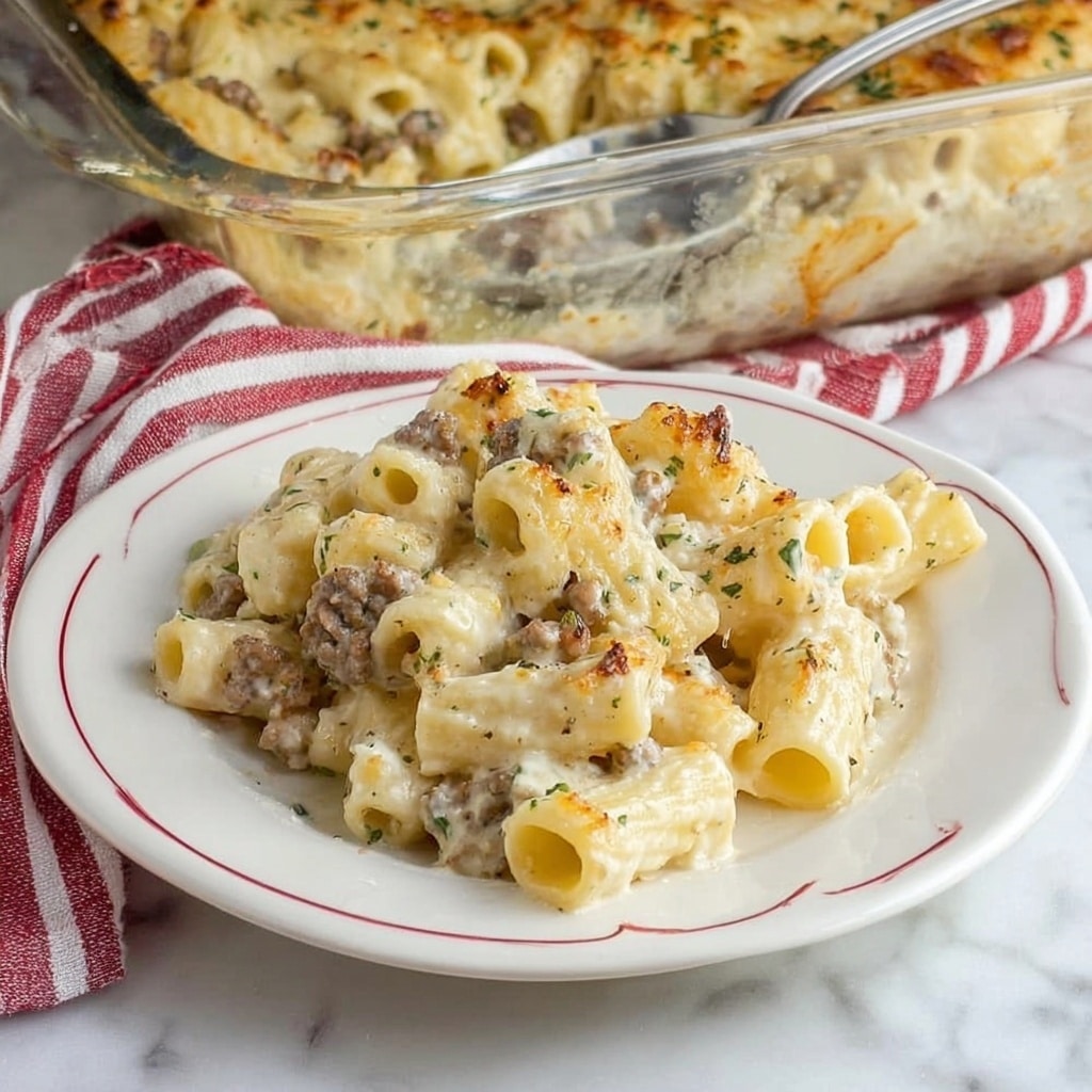 Sausage Alfredo Rigatoni Recipe - Recipe Image