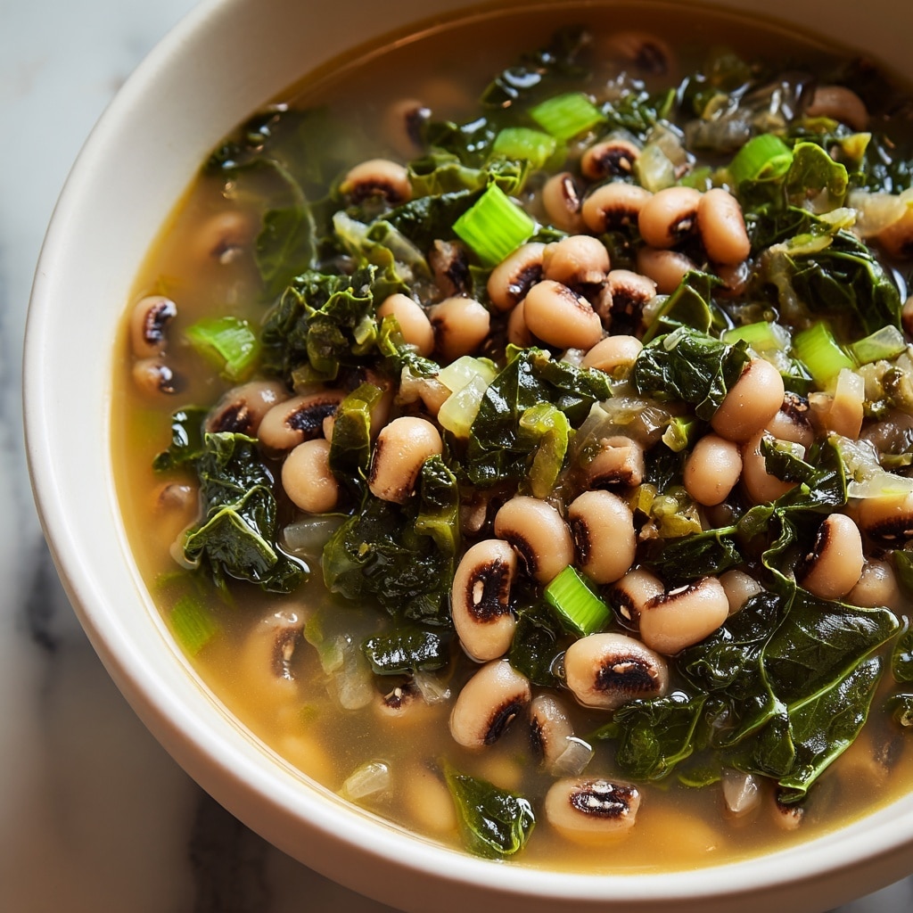 Black-Eyed Peas with Greens Recipe - Recipe Image
