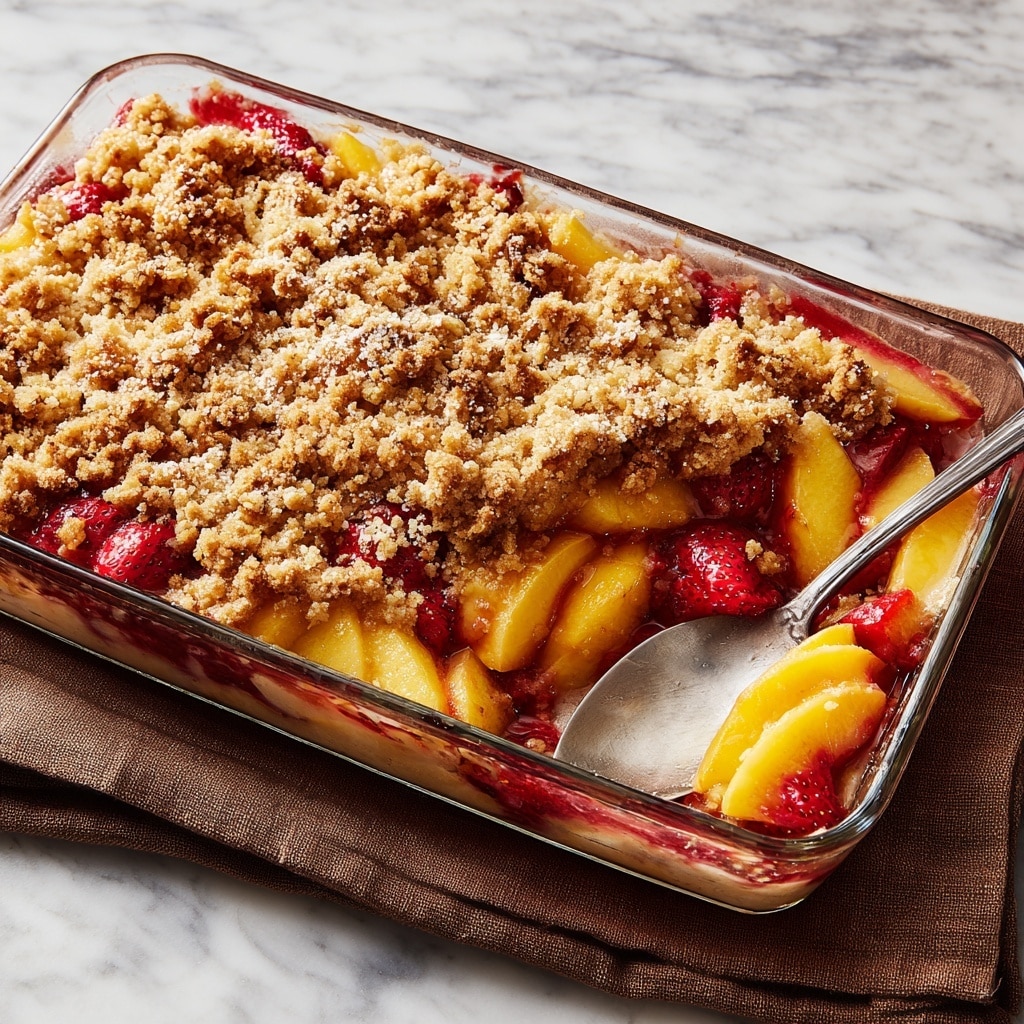 Peach Strawberry Crisp Recipe - Recipe Image