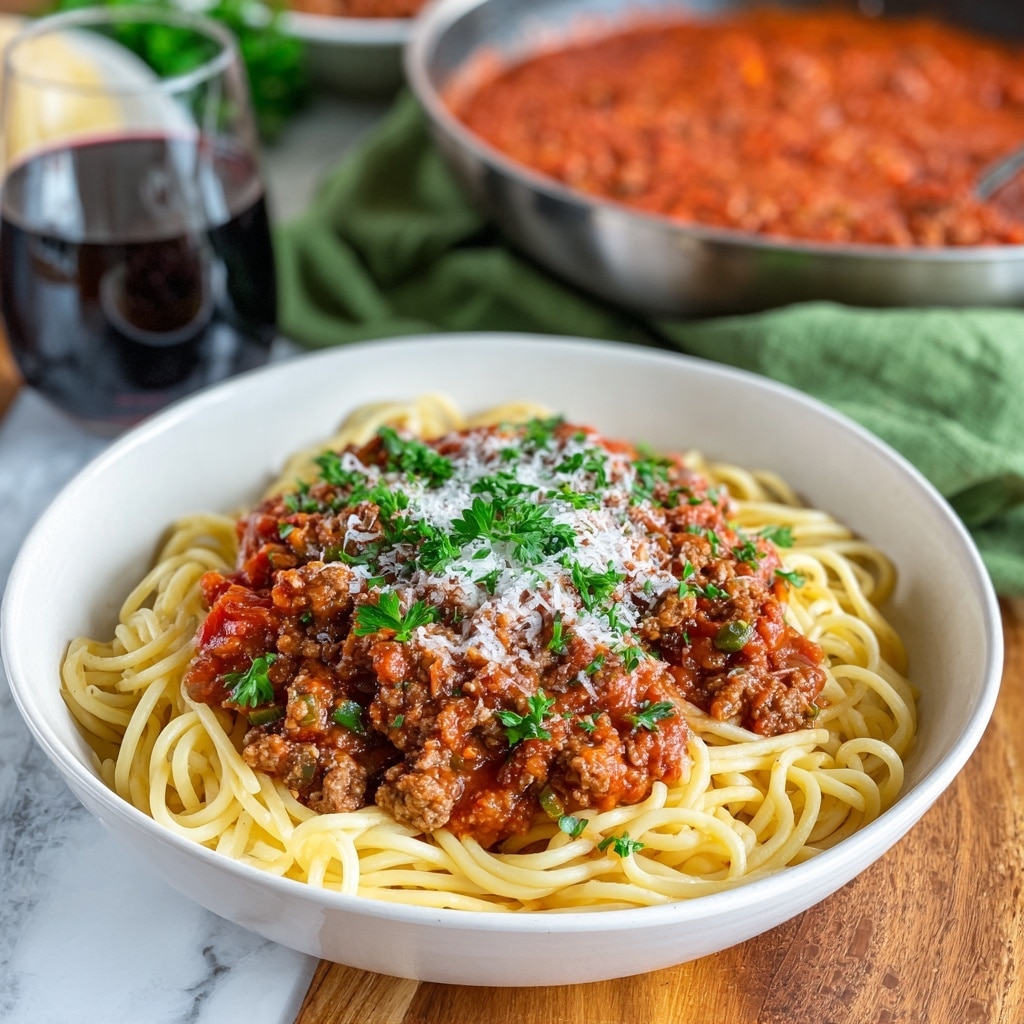 Easy Homemade Spaghetti Meat Sauce Recipe - Recipe Image