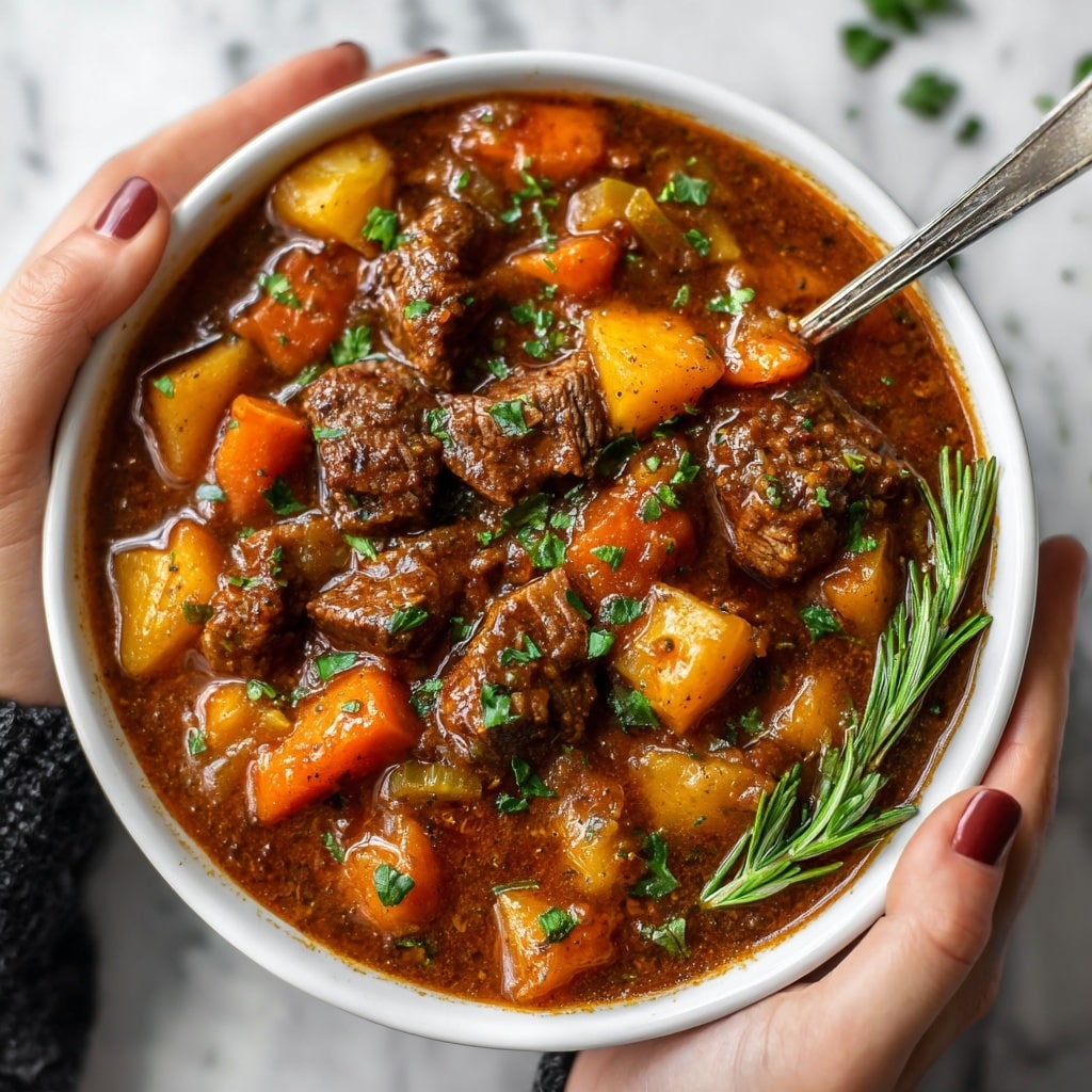 Pot Vegetable Soup with Stew Meat Recipe - Recipe Image