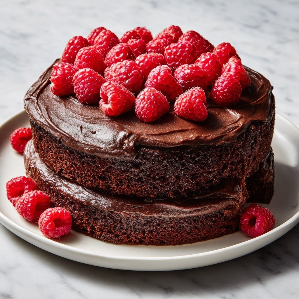Decadent Chocolate Cake with Fresh Raspberry Bliss Recipe - Recipe Image