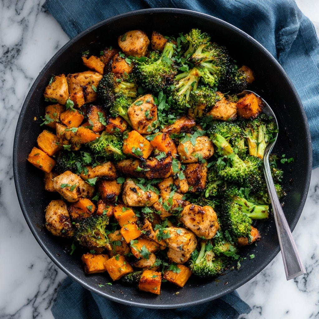 One-Pan Honey BBQ Chicken & Sweet Potatoes Recipe - Recipe Image