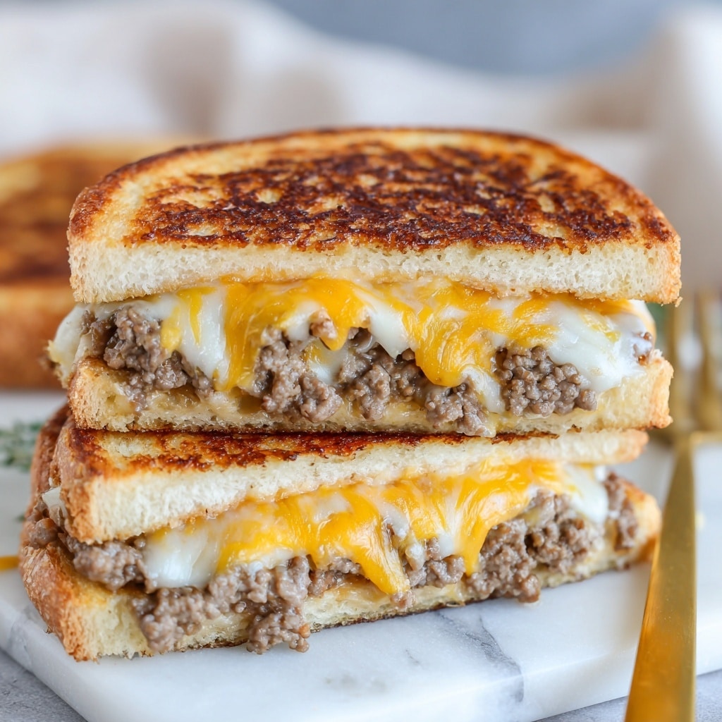 Steak and Mushroom Grilled Cheese Sandwich Recipe - Recipe Image