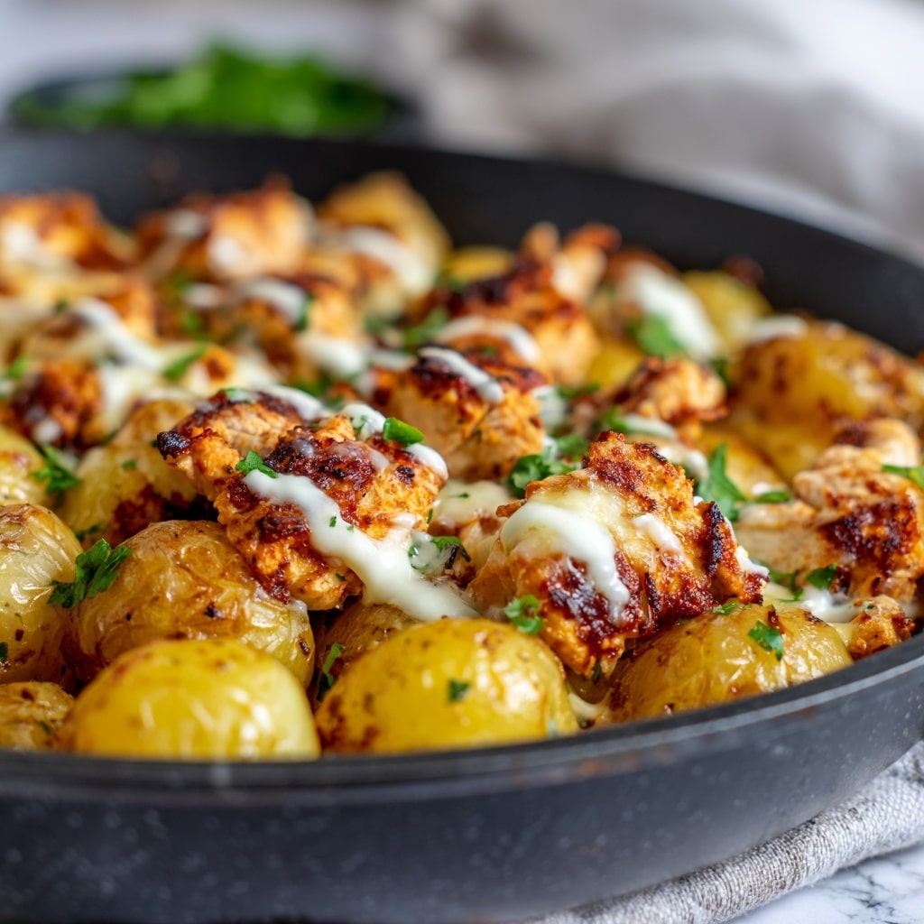 Garlic Parmesan Chicken and Potatoes Recipe - Recipe Image