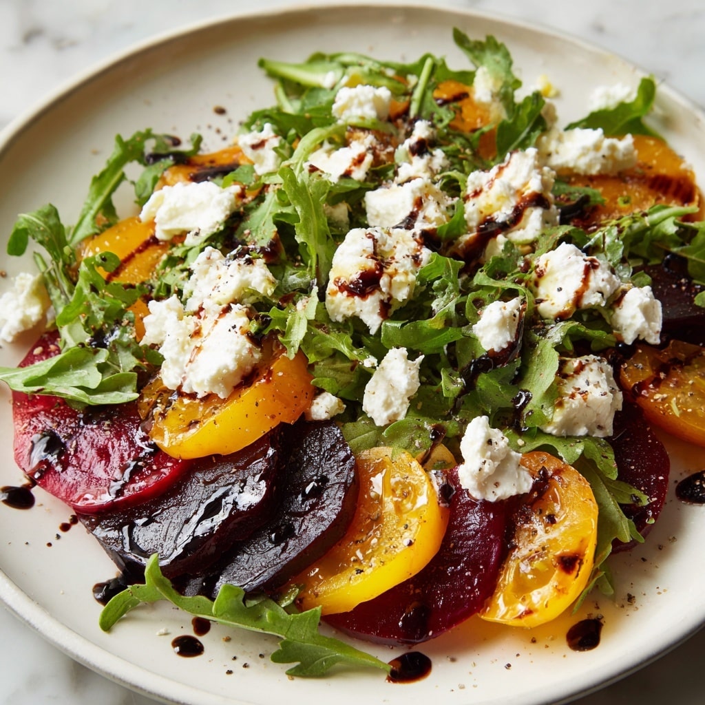 Beet Salad with Goat Cheese and Balsamic Recipe - Recipe Image