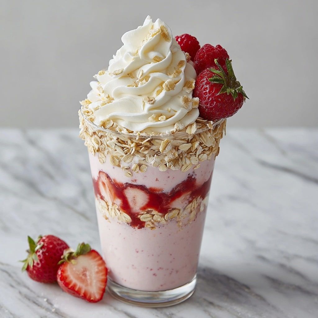 Strawberry Cheesecake Overnight Oats Recipe - Recipe Image