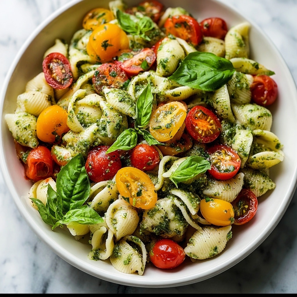 Pesto Pasta Salad with Zucchini, Squash, and Pine Nuts Recipe - Recipe Image