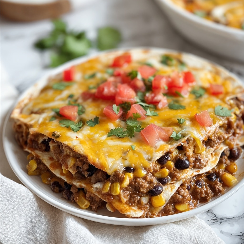 Taco Casserole with Tortillas Recipe - Recipe Image