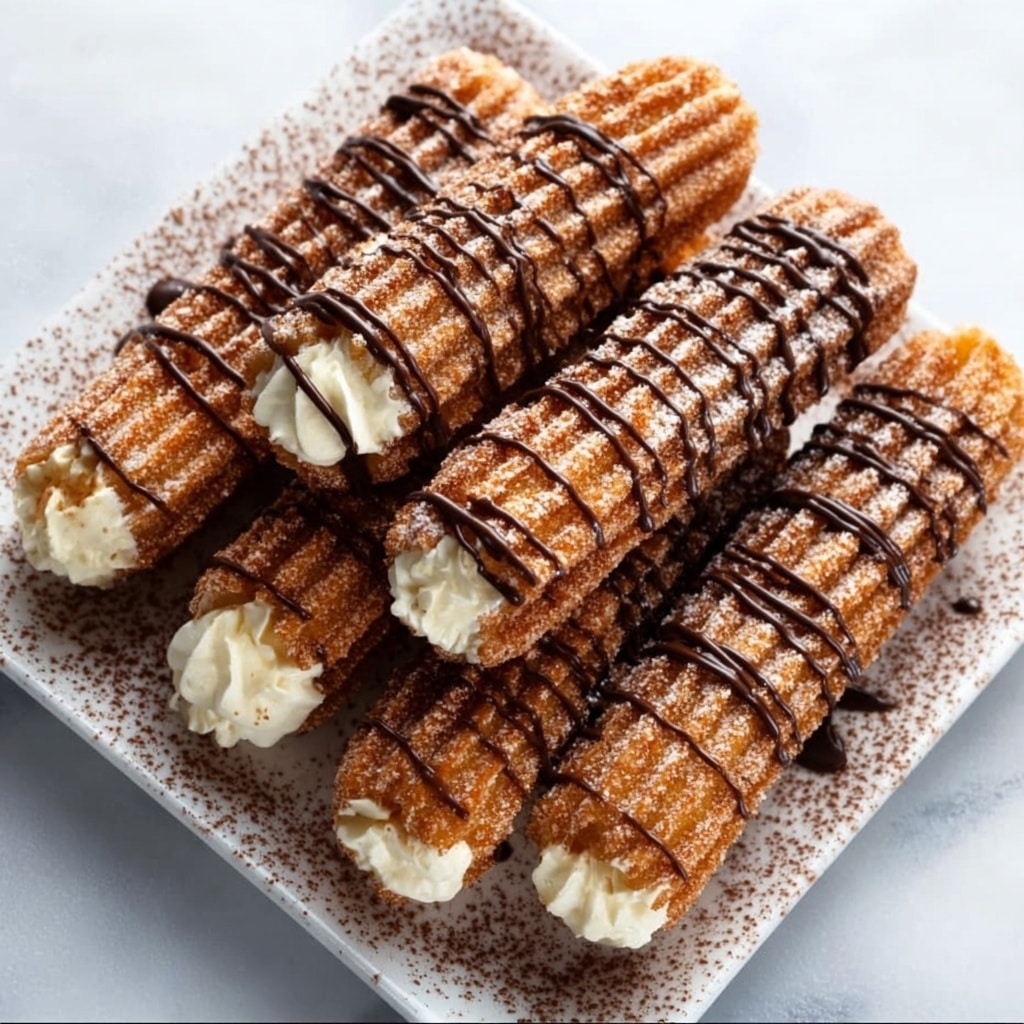 Cookie Dough Cheesecake Stuffed Churros Recipe - Recipe Image