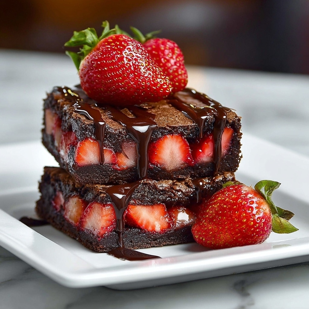 Chocolate Covered Strawberry Brownies: A Decadent Dessert Recipe - Recipe Image