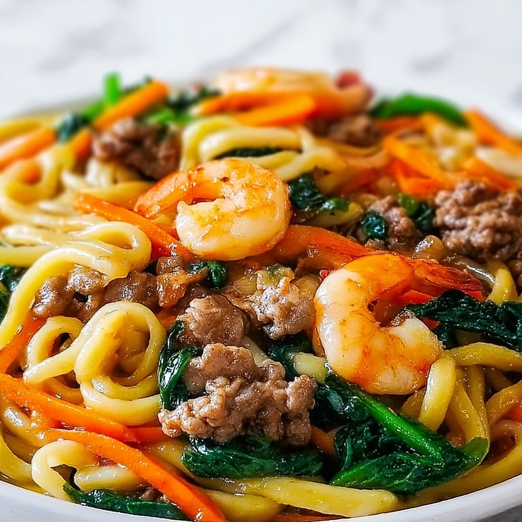 Steak & Shrimp Stir-Fried Noodles Recipe - Recipe Image