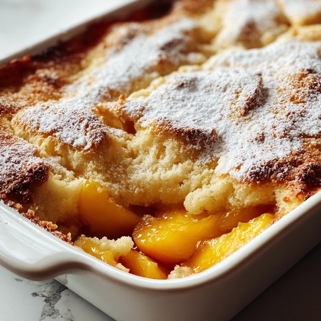 Homemade Old Time Oven Peach Cobbler Recipe - Recipe Image