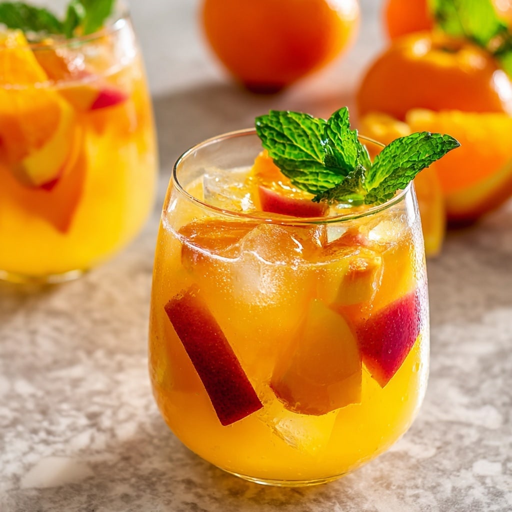 Refreshing Patio Peach Sangria Recipe - Recipe Image