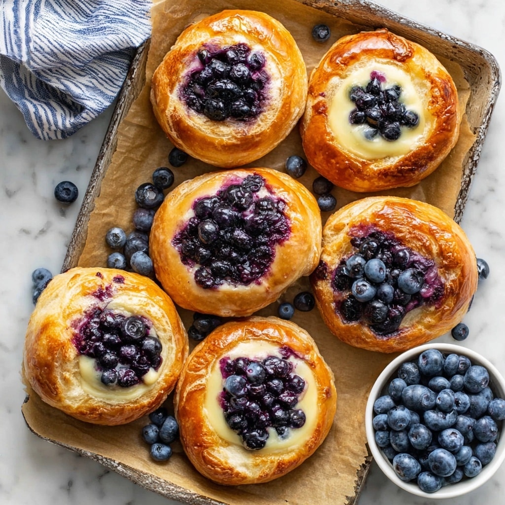 Blueberry Cheese Vatrushka Buns Recipe - Recipe Image