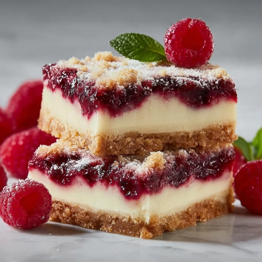 Heavenly Raspberry Cheesecake Bars Recipe - Recipe Image