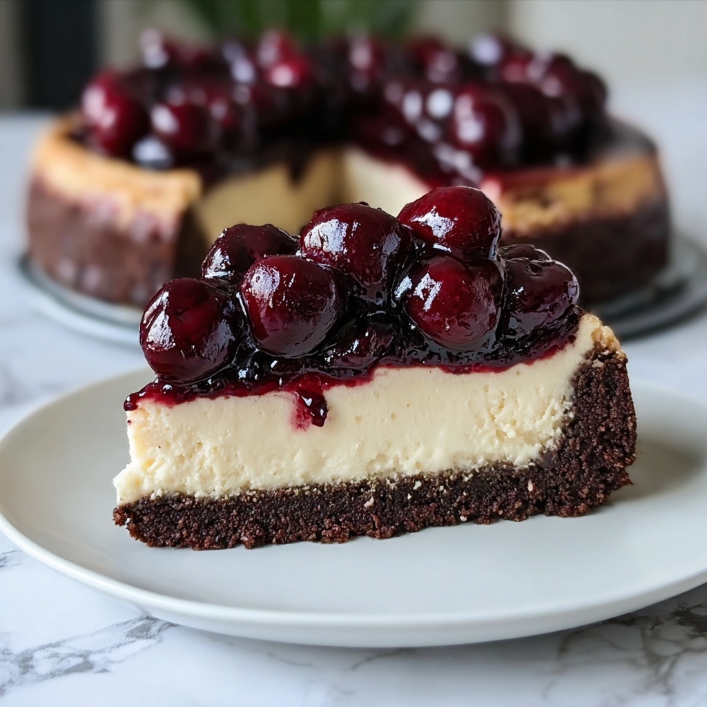 Cherry Chocolate Cheesecake Recipe - Recipe Image