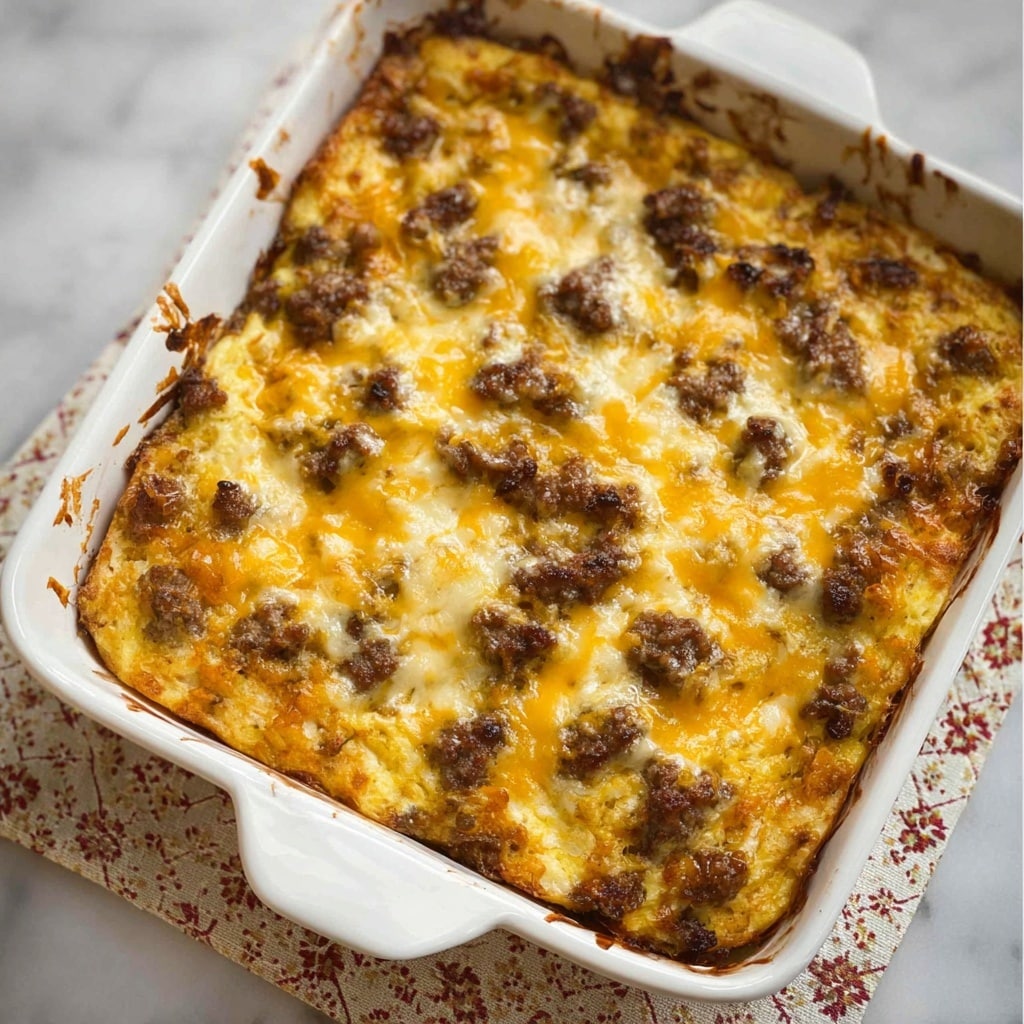 Sausage Hash Brown Breakfast Casserole Recipe