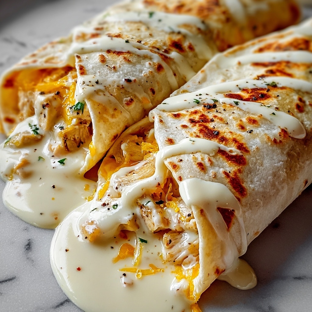 Cheesy Chicken Alfredo Wraps Recipe