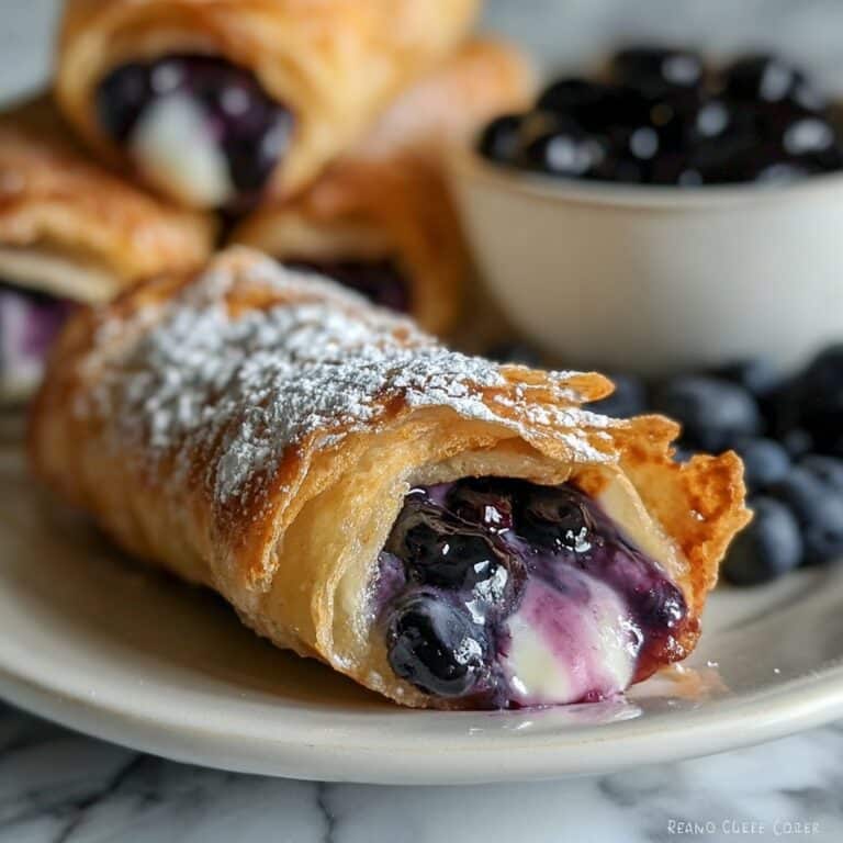 Blueberry Cream Cheese Egg Rolls Recipe
