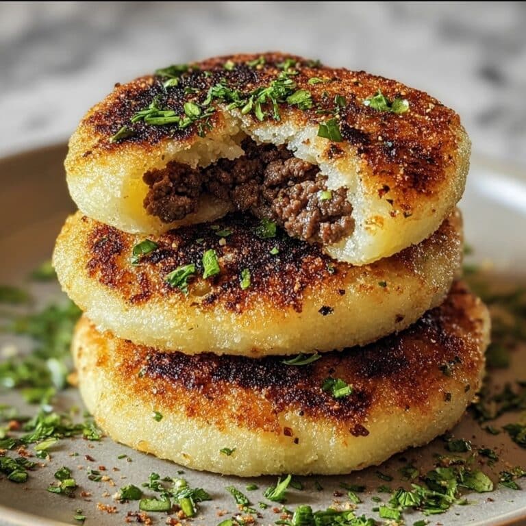 Potato Pancakes with Savory Beef and Cheese Recipe