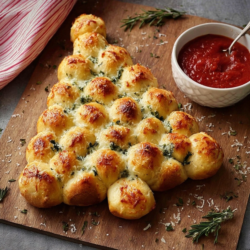 Cheesy Christmas Tree Bread Recipe