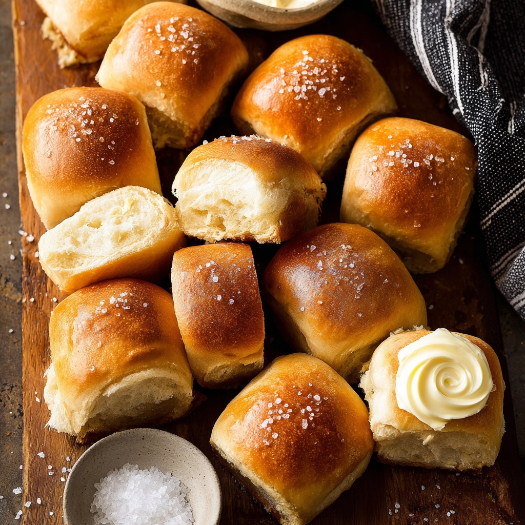 Salted Honey Butter Parker House Rolls Recipe