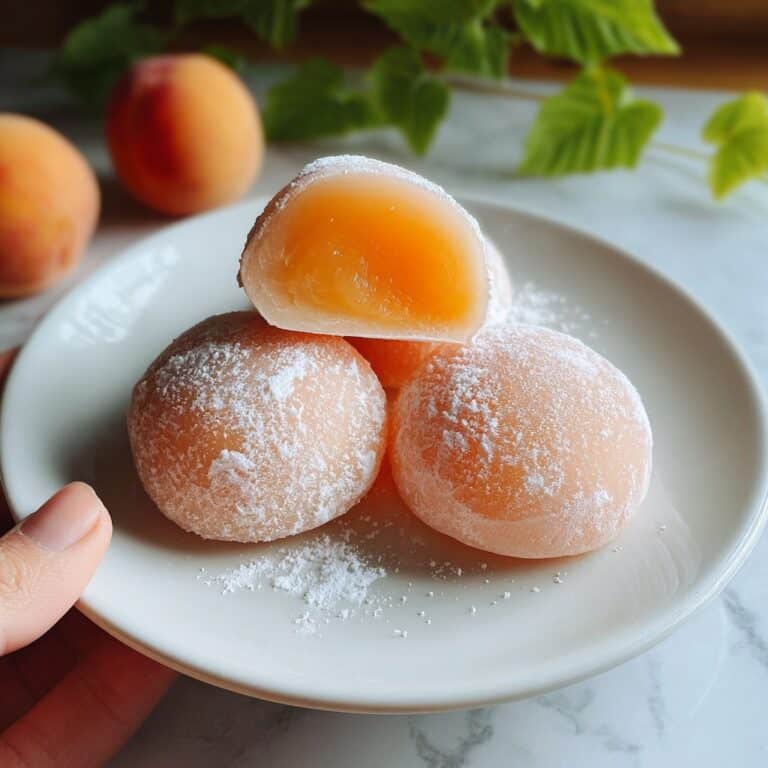 Whole Peach Mochi Recipe (Soft & Chewy) Recipe