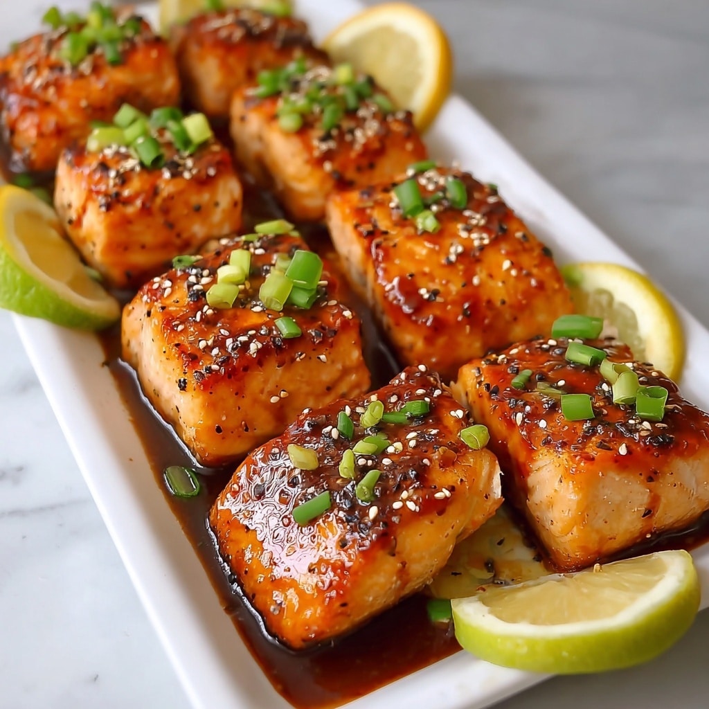 Honey Garlic Salmon Bites Recipe - Recipe Image