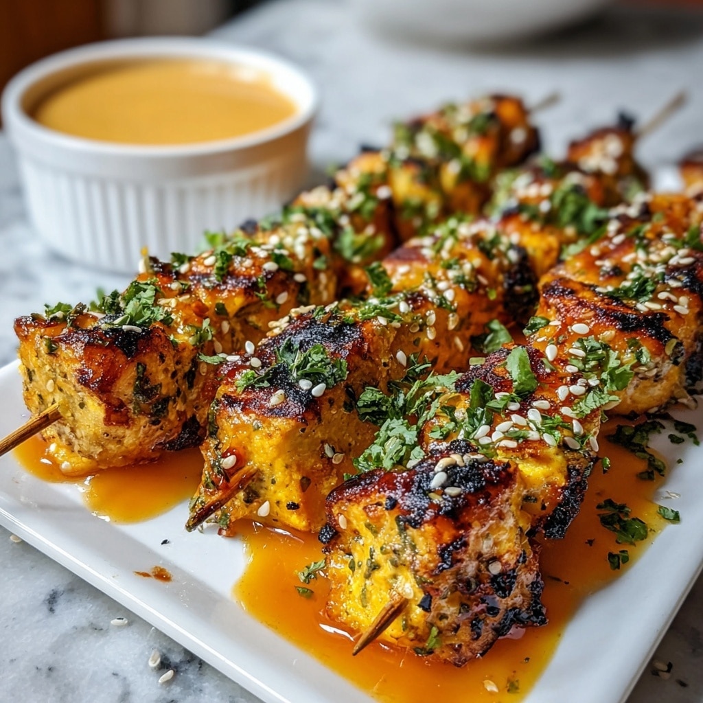 Bang Bang Chicken Skewers with Spicy Mayo Sauce Recipe