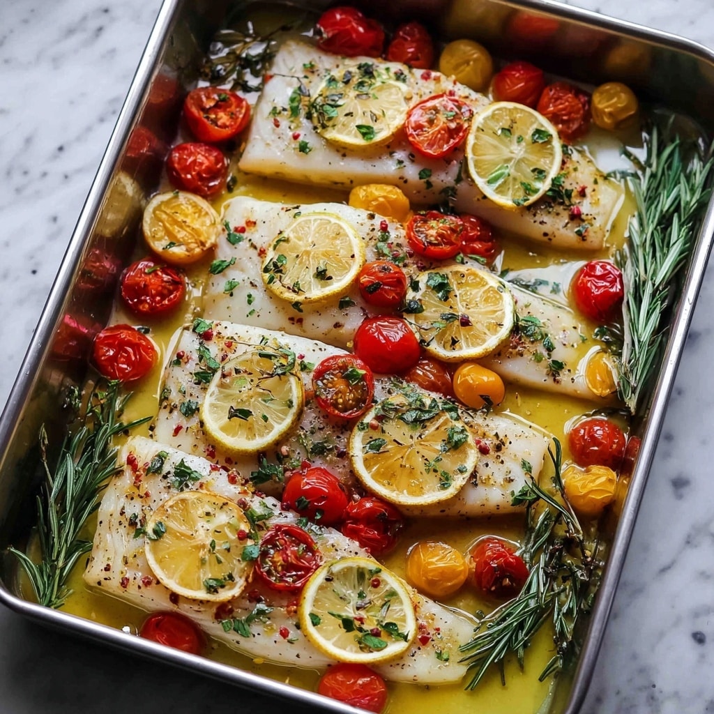 Easy Mediterranean Baked Fish Recipe - Recipe Image