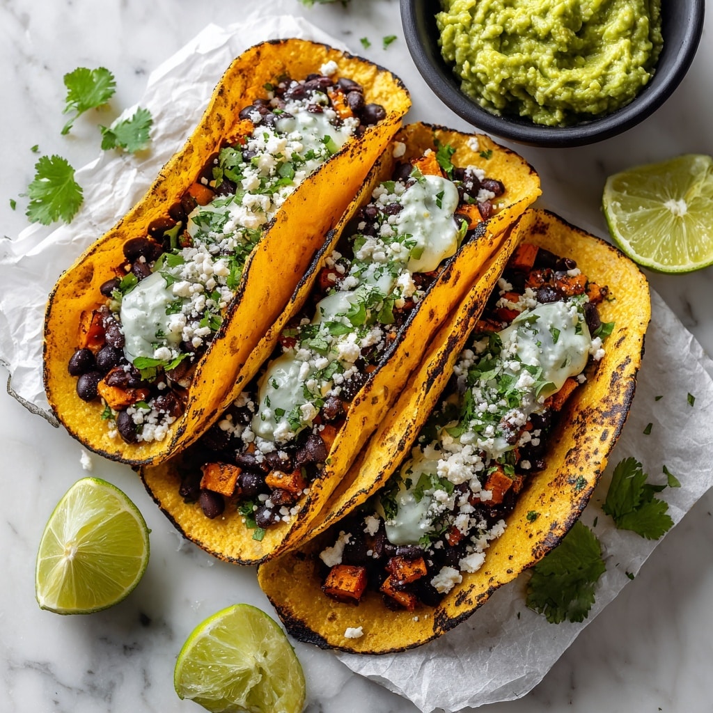 Crispy Chipotle Sweet Potato Tacos with Lime Crema Recipe