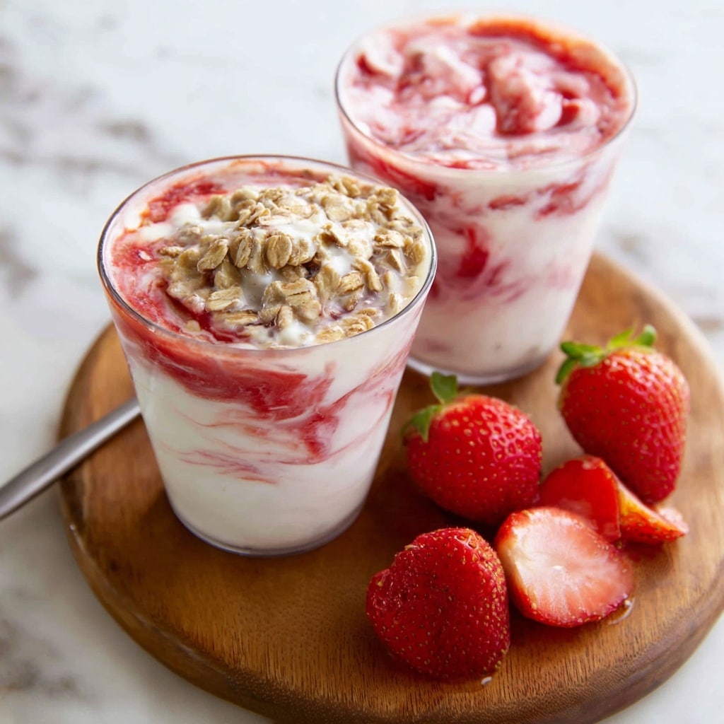 Strawberries and Cream Overnight Oats Recipe - Recipe Image