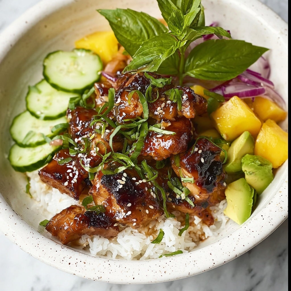 Teriyaki Salmon Rice Bowl with Mango Recipe - Recipe Image