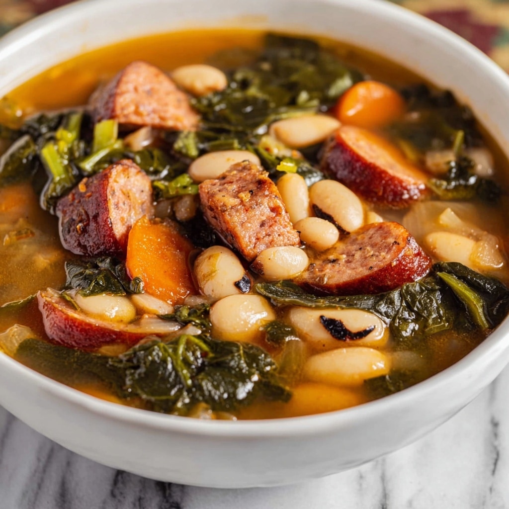 Smoked Sausage & Spinach Soup Recipe