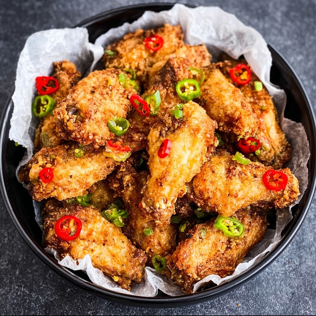 Chinese Salt and Pepper Chicken Wings Recipe - Recipe Image