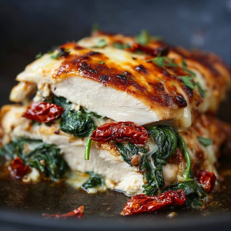 Sundried Tomato, Spinach, and Cheese Stuffed Chicken Recipe