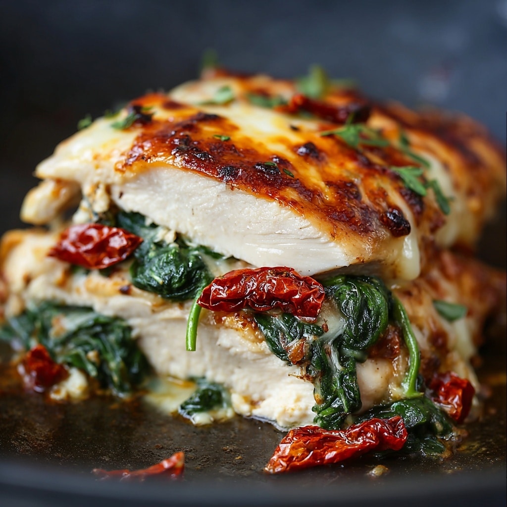 Sundried Tomato, Spinach, and Cheese Stuffed Chicken Recipe