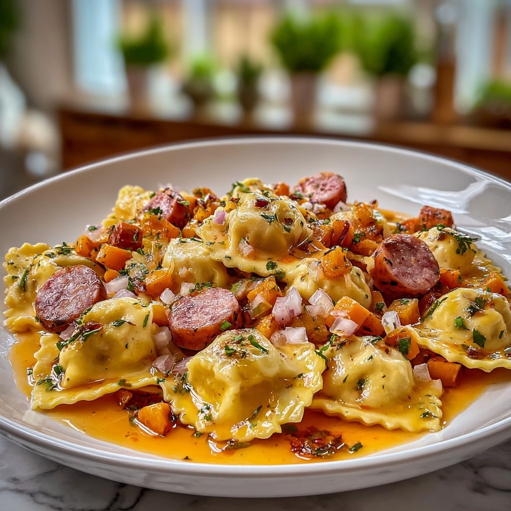 Crockpot Pierogi Casserole with Kielbasa Recipe - Recipe Image